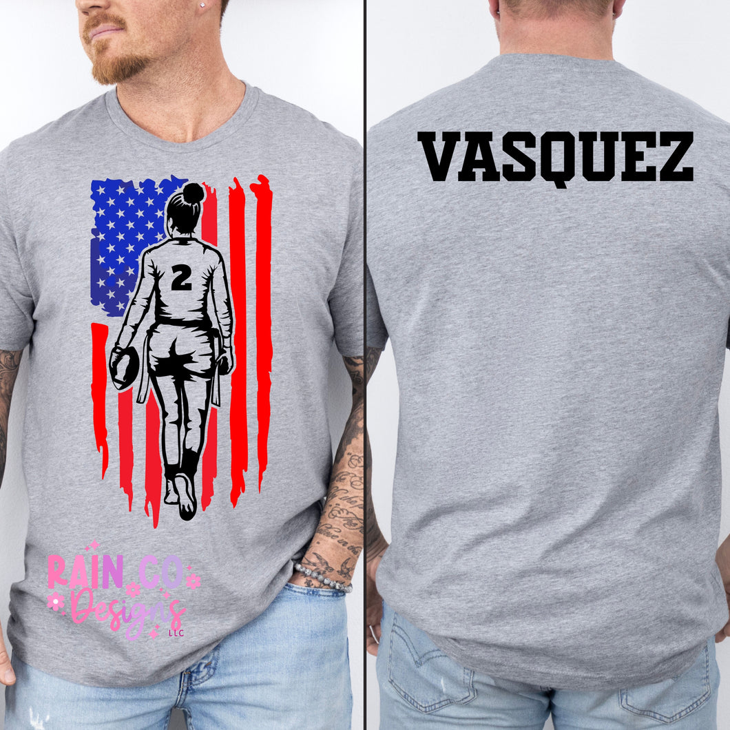 American Flag Football Custom