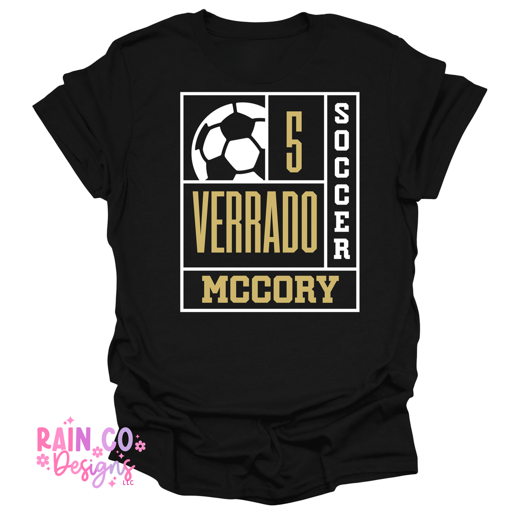 Soccer - Custom Team White with Gold