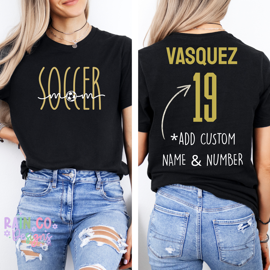 Soccer - Soccer Mom Gold & White