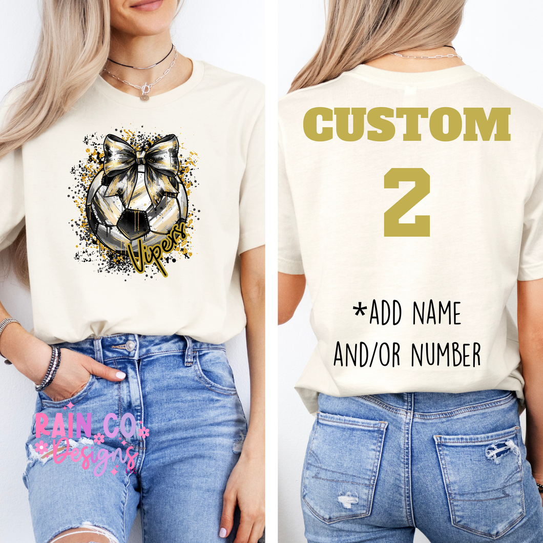 Soccer - Soccer Ball with Gold & Black Splatter